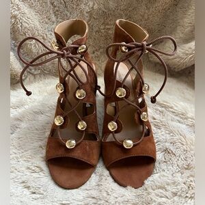 Rebecca Minkoff Suede Lace-up Sandals